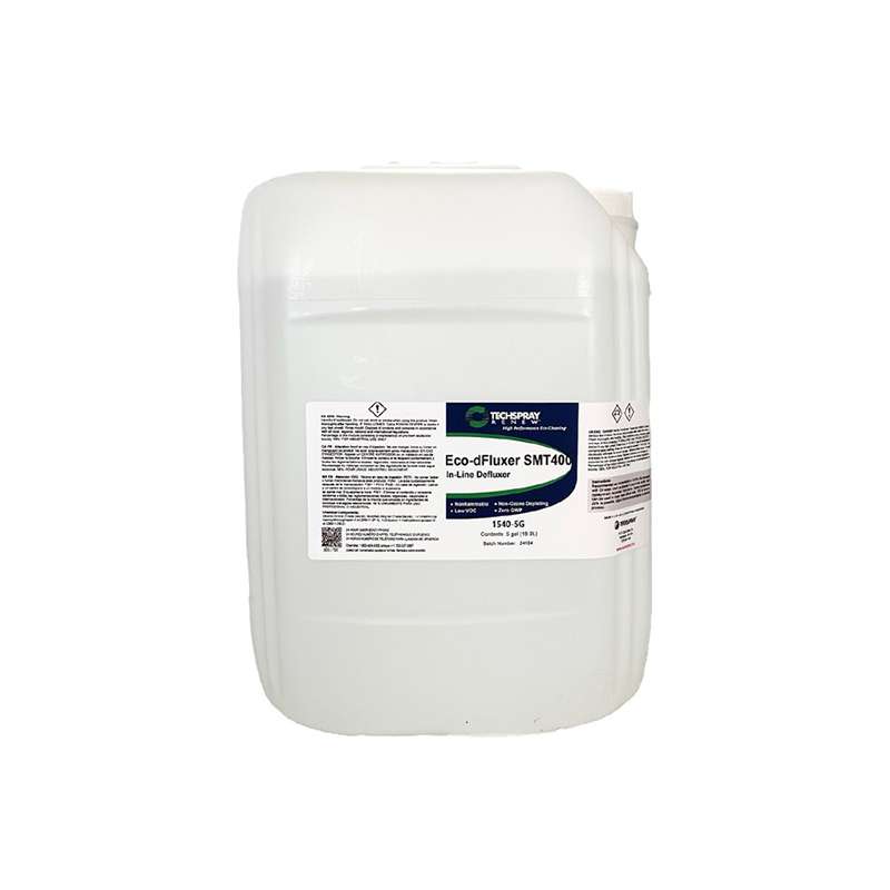 Eco-dFluxer SMT400 In-Line Defluxer, pH Neutral, Water-Based, Environmentally Friendly Inline and Batch Cleaner, 5 Gallon